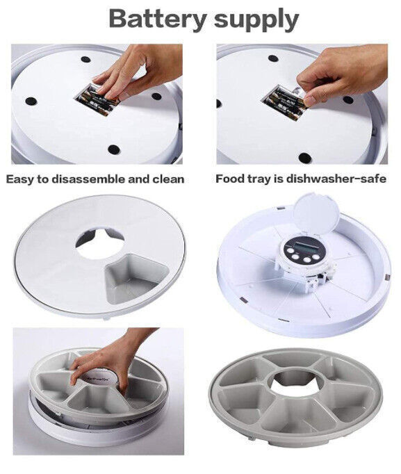 Automatic Food Dispenser Timed Food Bowl Music