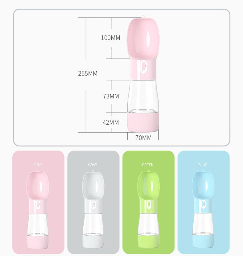 Portable Pet Water Bottle Feeder Bowl