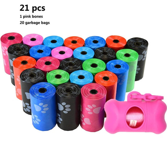 21 Pcs. Printed Dog Waste Bags