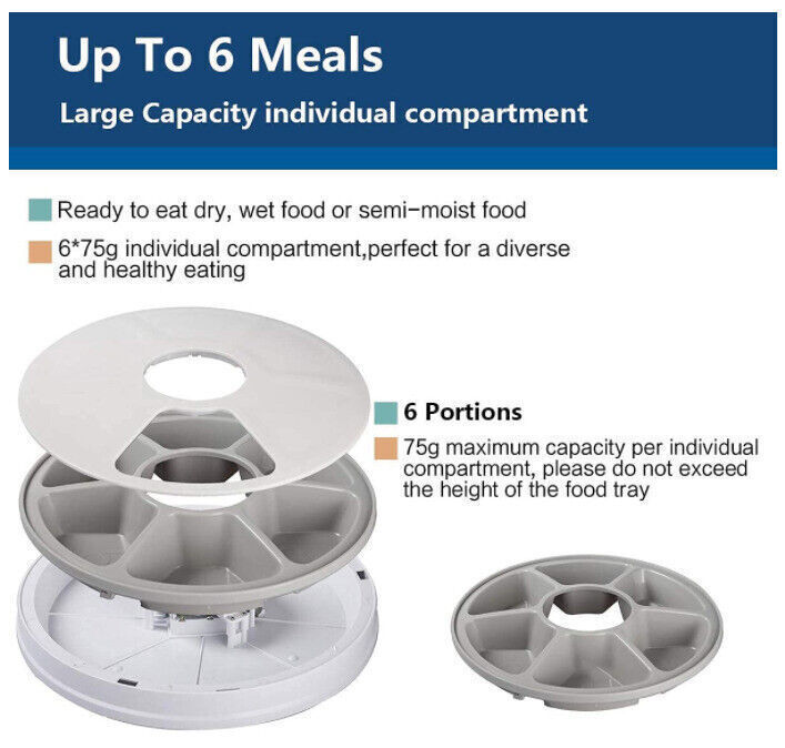 Automatic Food Dispenser Timed Food Bowl Music