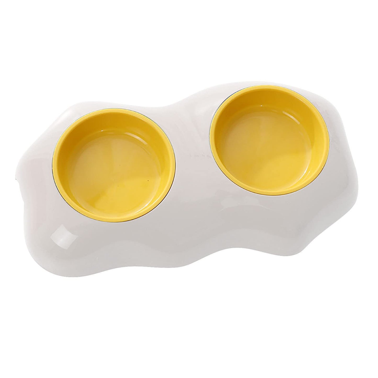Egg Yolk Shaped Food And Water Elevated Bowl Feeder
