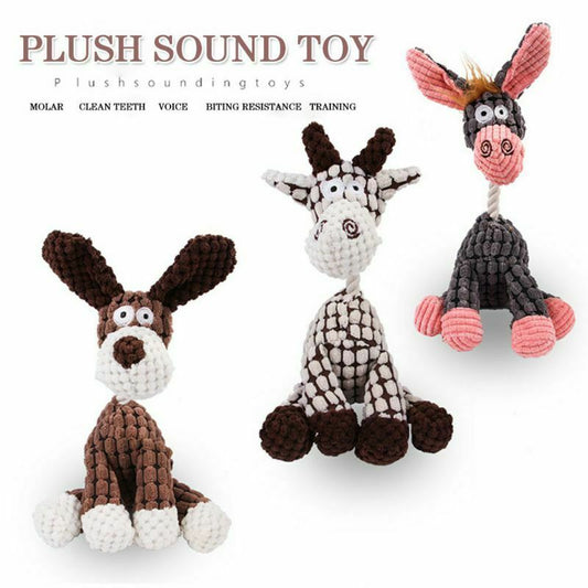Funny Pet Puppy Chew Squeaker  Toys Teeth