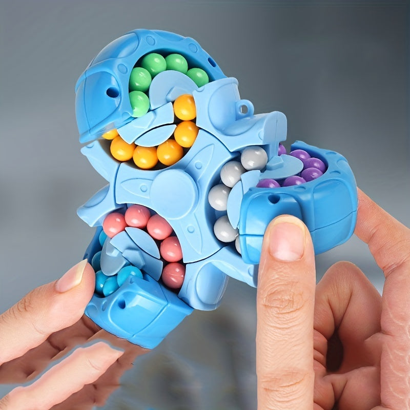 Rotating Magic Bean Cube&Fidget Spinner Toys 2-in-1