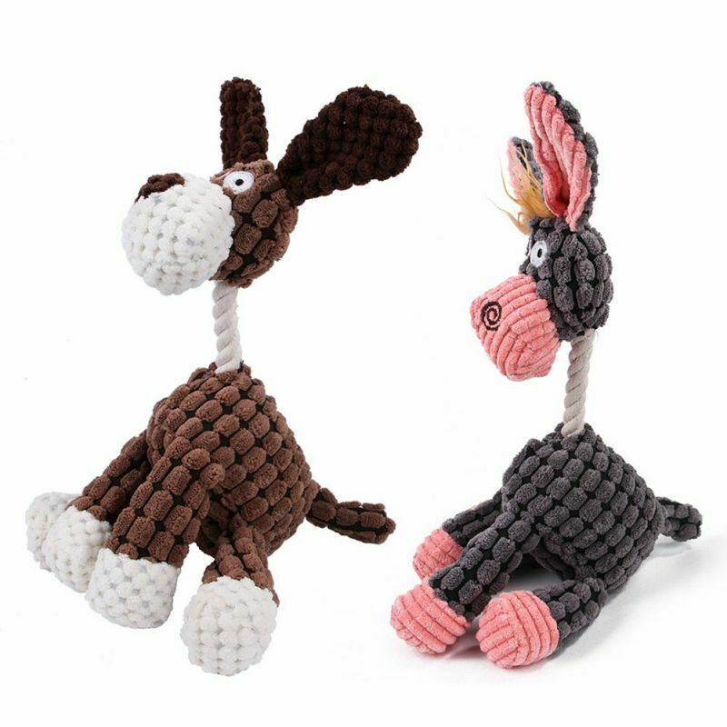 Funny Pet Puppy Chew Squeaker  Toys Teeth