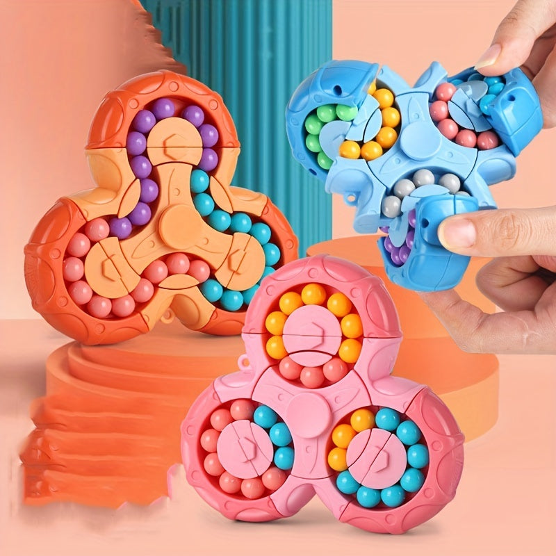 Rotating Magic Bean Cube&Fidget Spinner Toys 2-in-1