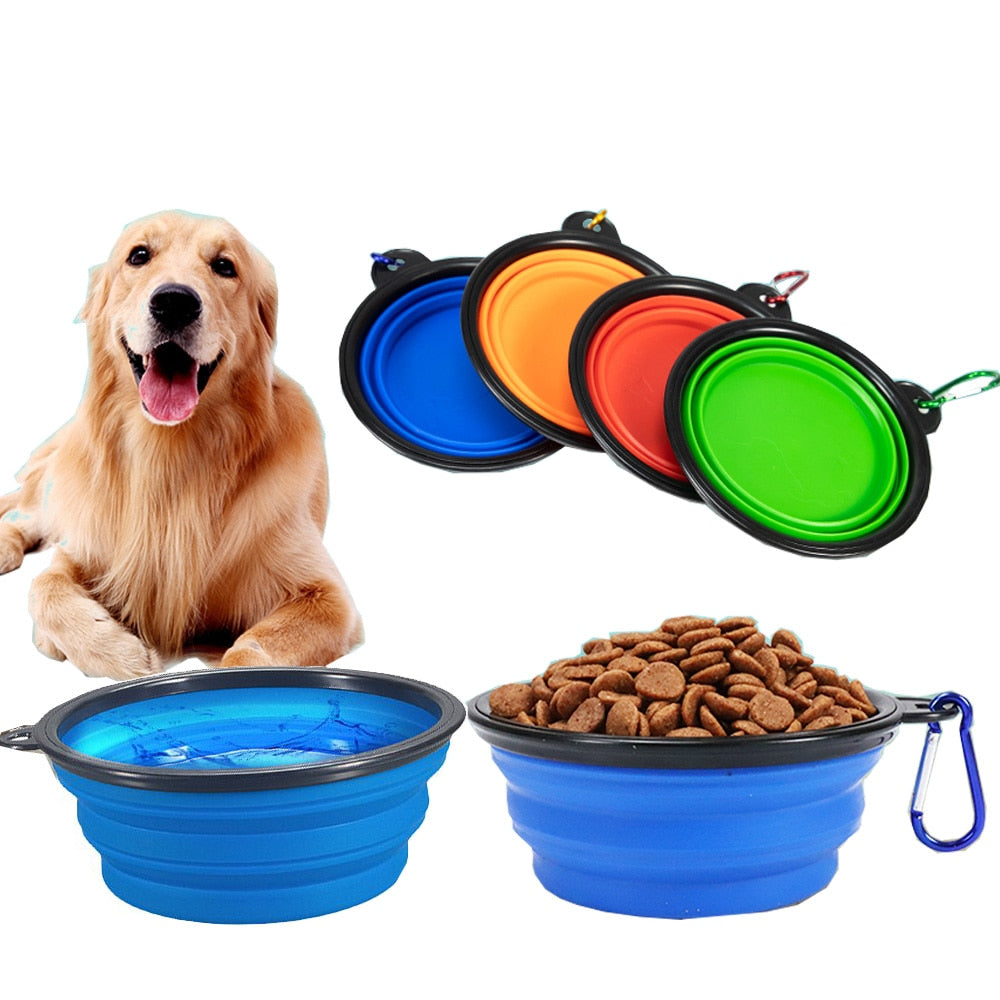 1000ML Pet Bowl Folding Silicone Travel Pet Bowls