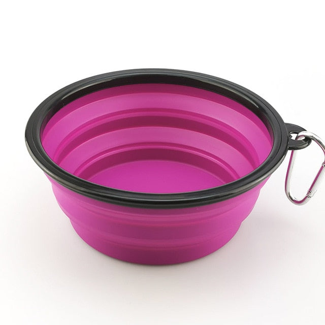 1000ML Pet Bowl Folding Silicone Travel Pet Bowls