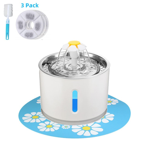 2.4L Drinking Pet Cat LED Fountain