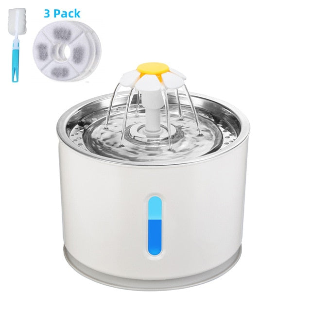 2.4L Drinking Pet Cat LED Fountain