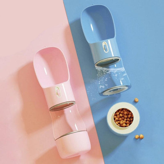 Portable Pet Water Bottle Feeder Bowl