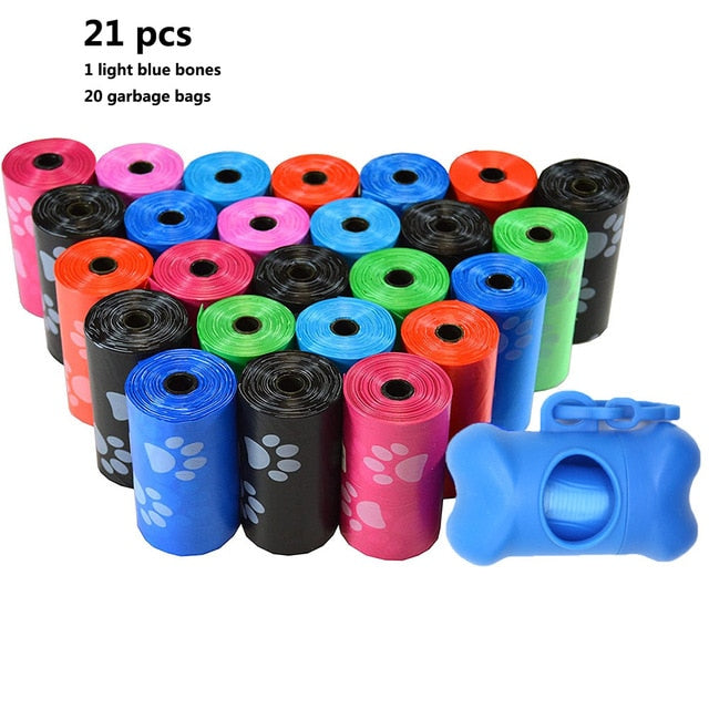 21 Pcs. Printed Dog Waste Bags