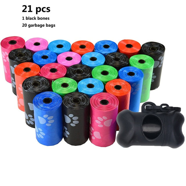 21 Pcs. Printed Dog Waste Bags